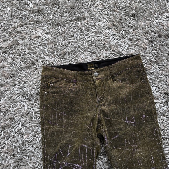 Tripp NYC Skinny Gold / Silver Cotton Spandex *VINTAGE* Sz 27❤️ - Picture 8 of 10